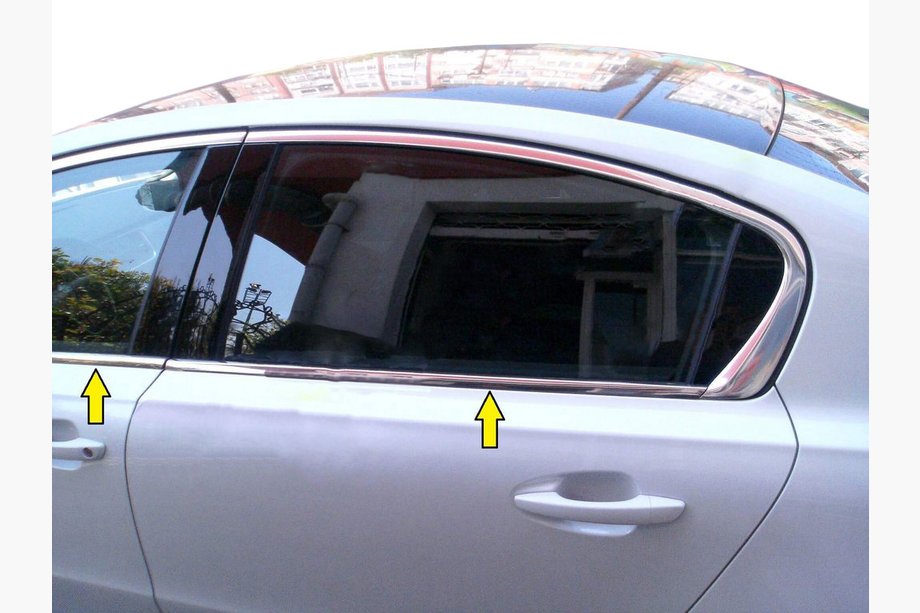 Peugeot 508 2010–2018 Ikkunoiden alalistat (Sedan, ruostumaton teräs) Image