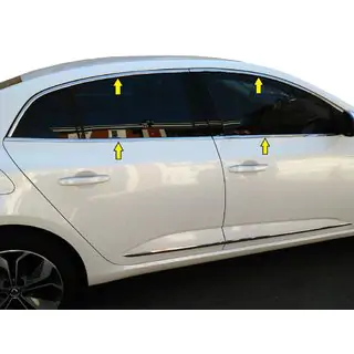 Täydellinen ikkunalistojen sarja (Sedan, 12 kpl, ruostumaton teräs) kuva 2