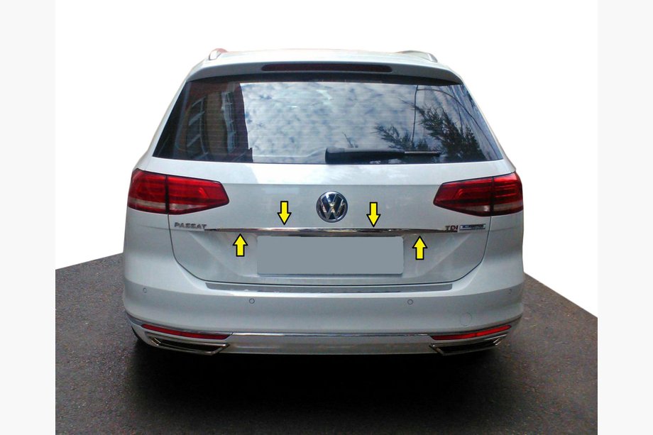 Volkswagen Passat B8 2015–2023 Rekisterikilven ylälista SW (Carmos, ruostumaton teräs) Image