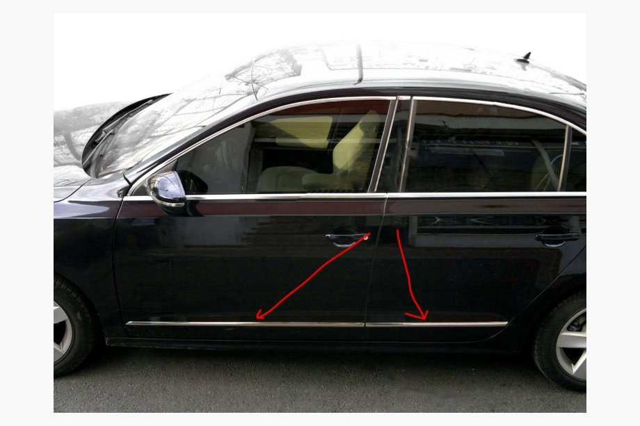 Volkswagen Jetta 2011–2018 Ovilistat (ruostumaton teräs) Image