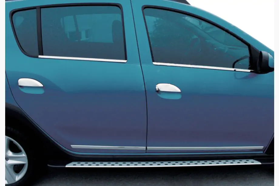 Dacia Sandero 2013–2020 Ovenkahvan suojakuoret (4 kpl, ruostumaton teräs) Image