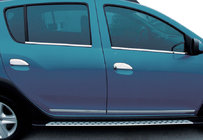 Renault Logan II 2013–2022 Ovenkahvan suojakuoret (4 kpl, ruostumaton teräs) kuva 1