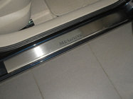 Renault Megane II 2004–2009 Nataniko ovikynnyslistat (4 kpl, ruostumaton teräs) Premium – 3M-teippi, 0,8 mm kuva 1