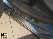 Skoda Octavia II A5 2010–2013 Nataniko kynnyslistat (8 kpl, ruostumaton teräs) Vakio – Lohmann-teippi, 0,5 mm kuva 2