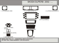 Skoda Superb 2001–2009 Hartman auton sisustuskoriste (vaihtoehto nro 2) kuva 1