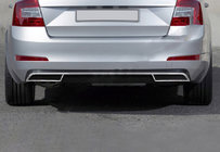 Skoda Octavia III A7 2013–2019 Takadiffuusorin kehys (2013-2017, ruostumaton teräs) Carmos - turkkilainen teräs kuva 1