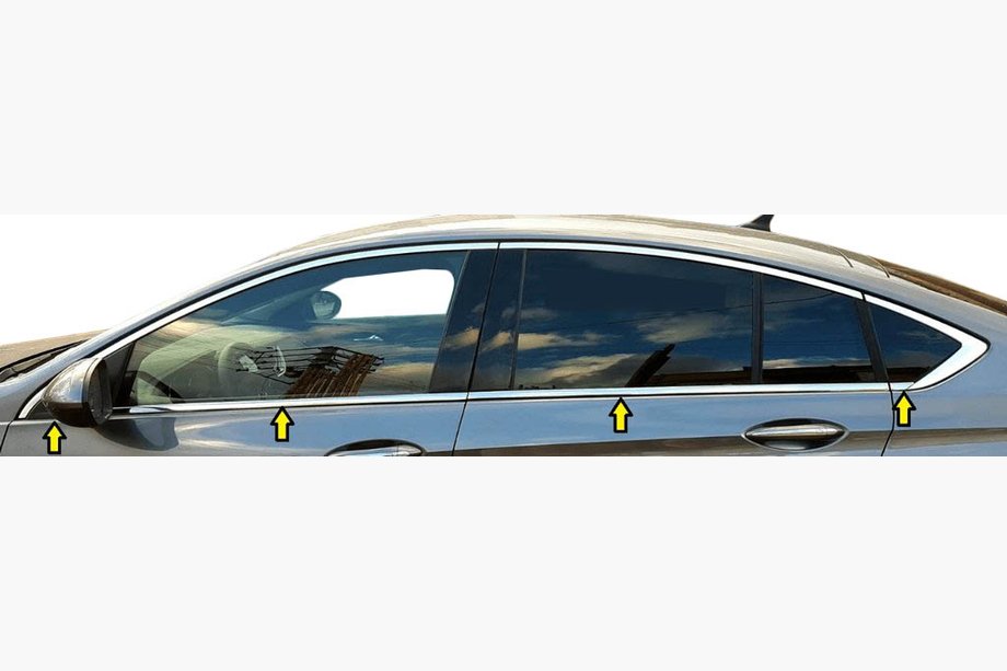 Opel Insignia 2017–2022 Ikkunankehyslistat (8 kpl, ruostumaton teräs) Image