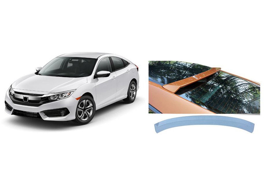 Honda Civic Sedan X 2016–2021 Takalasispoileri Niken V4 (maalattava) Kuva 2