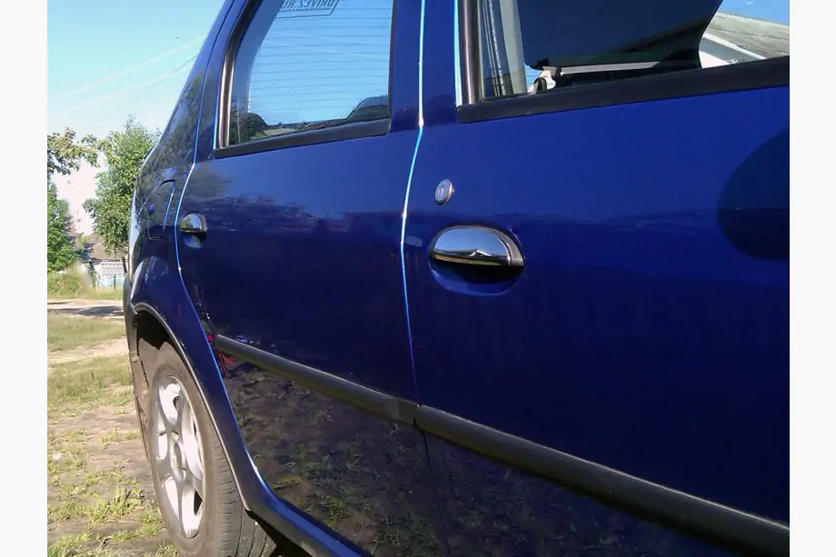 Renault Logan I 2008–2013 Ovenkahvan suojakuoret (4 kpl, ruostumaton teräs) Image