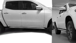 Mercedes X class 2017–2020 Sivusuojaputket viistepäillä (2 kpl, ruostumaton teräs) kuva 1