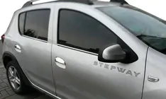 Dacia Sandero 2013–2020 Ovenkahvan suojakuoret (4 kpl, ruostumaton teräs) kuva 2