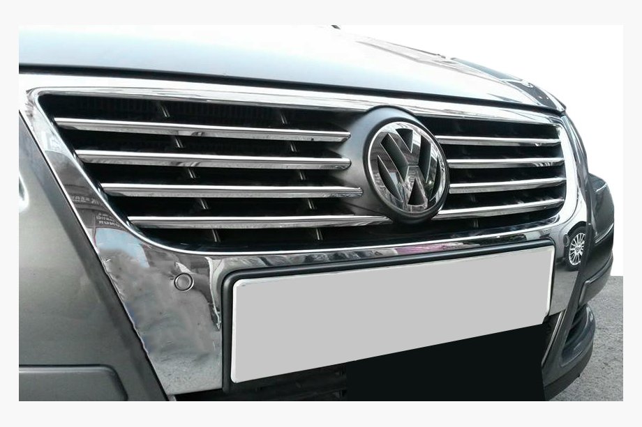 Volkswagen Passat B6 2006–2012 Maskin säleikön listat (8 kpl, ruostumaton teräs) Image