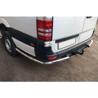 Kulmalliset sivuputket takapyörän taakse (2 kpl, ruostumaton teräs) Mercedes Sprinter W906 2006–2018 kuva 1