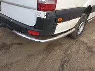 Mercedes Sprinter W906 2006–2018 Kulmalliset sivuputket takapyörän taakse (2 kpl, ruostumaton teräs) Pitkä kuva 3