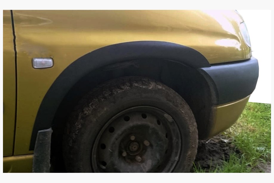 Peugeot Partner 1996–2008 Muoviset pyöränkaarilistat (4 kpl, mustat) Image