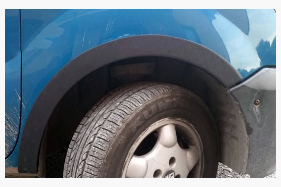 Renault Kangoo 1998–2008 Lokasuojan kaarilevikkeet (4 kpl, mustat) Metalli Image