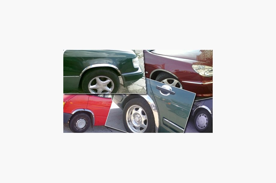 Volkswagen Caddy 2010–2015 Pyöränkaaren listat (ruostumatonta terästä) Lyhyt akseliväli, 2 liukuovea Kuva 7