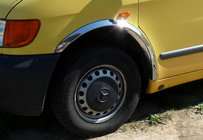 Mercedes Vito W638 1996–2003 Pyöränkaaren kromilistat (4 kpl, ruostumaton teräs) kuva 2