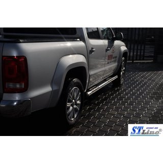 Sivusuojaputket (2 kpl, ruostumaton teräs) Volkswagen Amarok 2010–2022 kuva 2