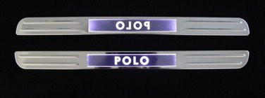 Volkswagen Polo 2010–2017 Langattomat valaistut kynnyslistat (2 kpl, ruostumaton teräs) kuva 1
