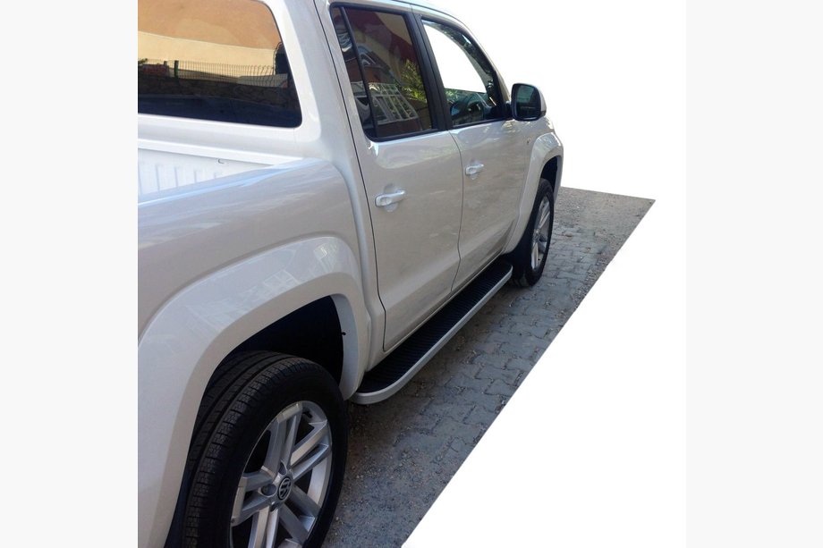 Volkswagen Amarok 2010–2022 Tayga Grey -sivuaskelmat (2 kpl, alumiini) Image