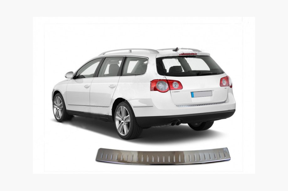 Volkswagen Passat B6 2006–2012 Krominen takapuskurin suojalista OmsaLine (vain SW) Image