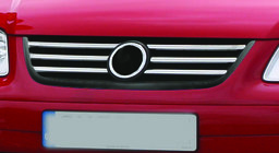 Volkswagen Caddy 2004–2010 Life jäähdyttimen säleikön listat (6 kpl, ruostumaton teräs) kuva 3
