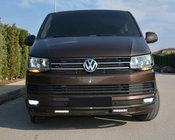 Volkswagen T6 2015–2024 Etupuskurin lips spoiler Sport 2-LED 2015-2018 (maalattava) kuva 6