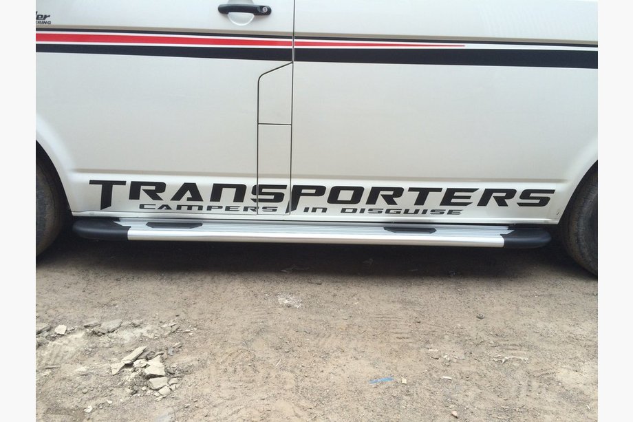 Volkswagen T5 Transporter 2003–2010 Bosphorus OLD Grey sivuastinlaudat (2 kpl, alumiini) Kuva 3