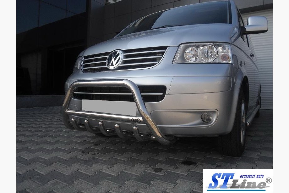 Volkswagen T5 Caravelle 2004–2010 Karjapuskuri WT003 (ruostumaton teräs) 60 mm, tekstillä Kuva 5
