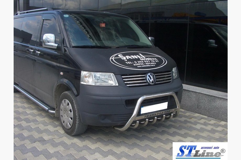 Volkswagen T5 Caravelle 2004–2010 Karjapuskuri WT003 (ruostumaton teräs) 60 mm, tekstillä Kuva 6