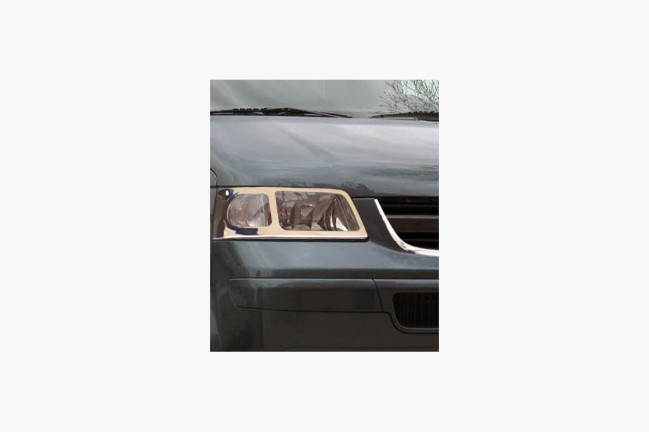Volkswagen T5 Multivan 2003–2010 Kromikehykset etuvaloihin (ruostumaton teräs, Omsa) Image