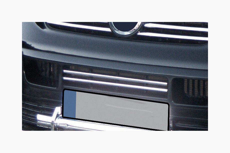 Volkswagen T5 Transporter 2003–2010 Kromilistat puskurin ritilään (Carmos) Image