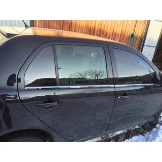 Ikkunankehyksen ulkolistat (4 kpl, ruostumaton teräs) Skoda Fabia 2000–2007 kuva 2