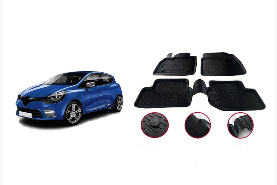 Renault Clio IV 2012–2019 Kumimatot (4 kpl, Niken 3D) Image