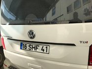 Volkswagen T6 2015–2024 Rekisterikilven ylälista (hiilikuitu) kuva 1