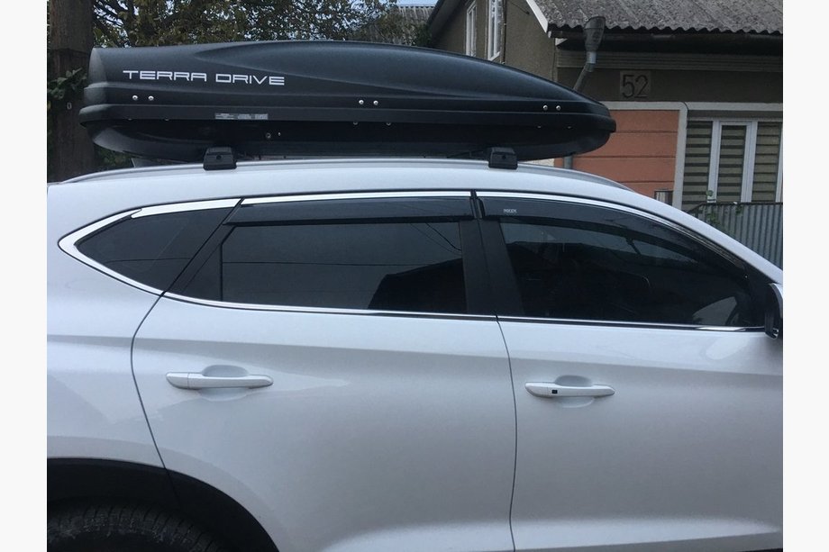 Hyundai Tucson TL 2016–2021 Ikkunatuulisuojat kromilistalla (6 kpl, Niken) Image