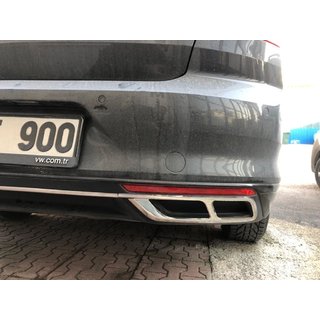Pakoputken suojukset Carmos SD/SW (2019+, 3 kpl, ruostumaton teräs) kuva 1