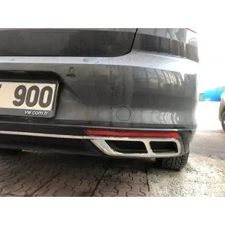 Pakoputken suojukset Carmos SD/SW (2019+, 3 kpl, ruostumaton teräs) kuva 1