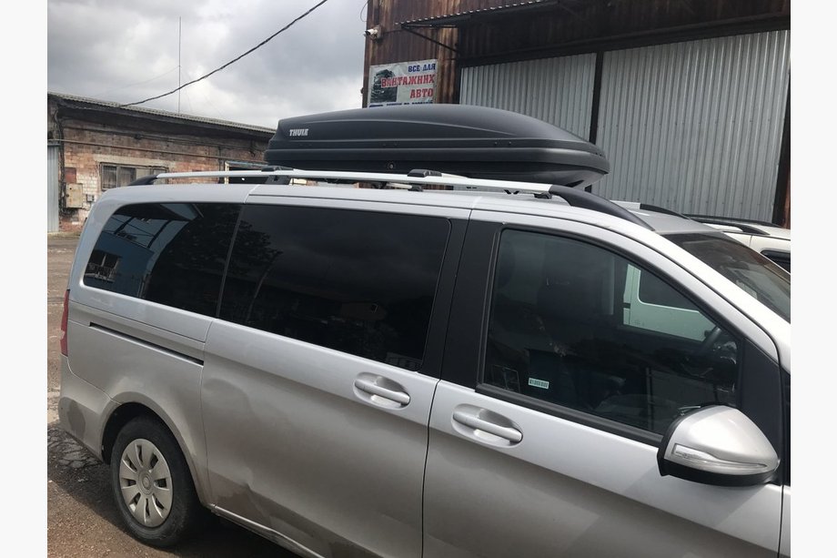 Mercedes Vito/V-class W447 2014– Kromatut kattokaiteet CAN OEM-tyyli (metallijalat) Image
