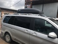 Mercedes Vito/V-class W447 2014– Kromatut kattokaiteet CAN OEM-tyyli (metallijalat) kuva 1