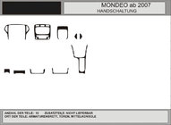 Ford Mondeo 2008–2014 Kojelaudan koristelistat (hiilikuitu) kuva 1