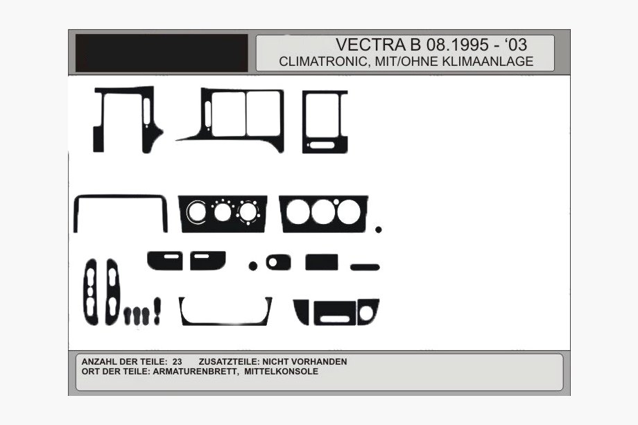 Opel Vectra B 1995–2002 Kojelaudan puukuosi koristelistat (TARJOUS) Image