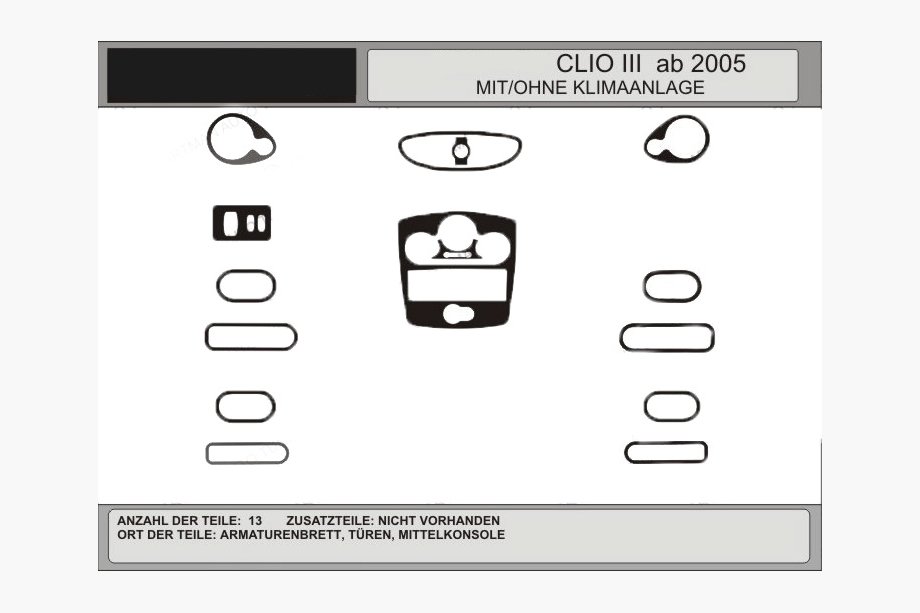 Renault Clio III 2005–2012 TARJOUS! Kojelaudan paneelilistat hiilikuitu-lookilla (CLIO) Image