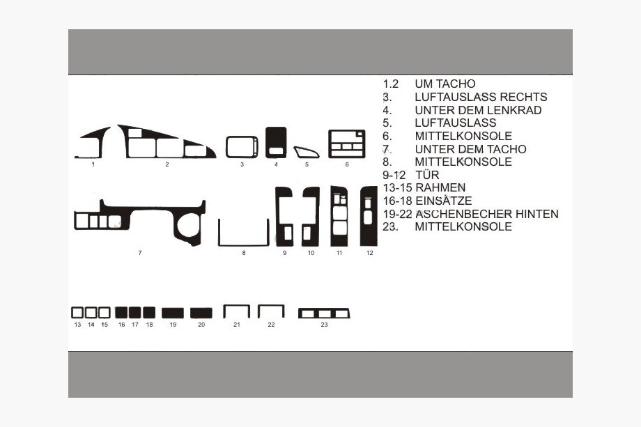 Toyota Land Cruiser 80 1990–1997 Tarjous! Kojelaudan koristelistat (carbon-look) Image