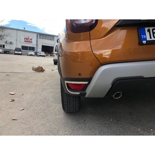 Takapuskurin heijastimien kromilistat 2 kpl, ruostumaton teräs Dacia Duster 2018–2024 kuva 1