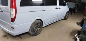 Mercedes Vito W639 2004–2014 Exclusive-sivuhameet (2 kpl, maalattavaksi) kuva 1