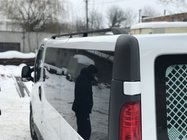 Opel Vivaro 2001–2015 Mustat kattokaiteet Pitkä, muovijalat kuva 1