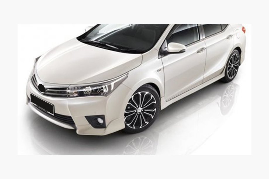 Toyota Corolla 2013–2019 Etu- ja takapuskurin kulmapalat (maalattavaksi) Kuva 1