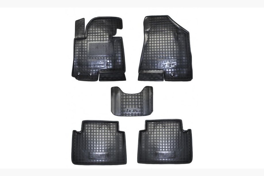 Hyundai IX-35 2010–2015 Kumimatot korotetulla reunalla (Autogumm) Image